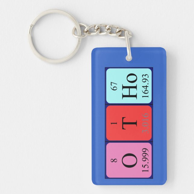 Otho Periodisk nyckelring bord namn (Framsidan)