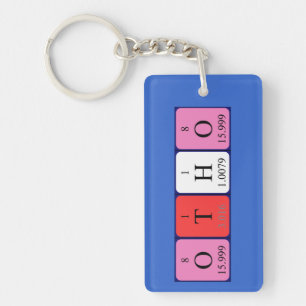 Otho Periodisk nyckelring bord namn