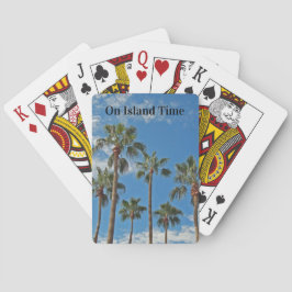 Ötid Tropical Handflatan Träd Blå himmel Paradise Casinokort