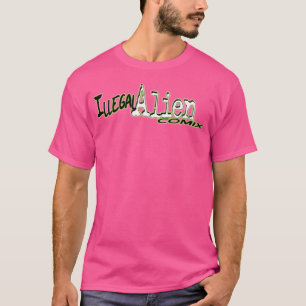 Otillåten Alien Comix-Logotyp T Shirt