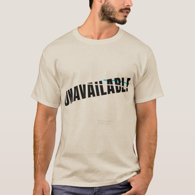 Otillgänglig Tech Typografi Design T Shirt (Framsida)