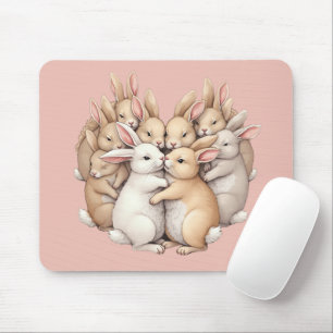 Otillgängliga bunnier i en Mysigt Pastel Hug Illus Musmatta