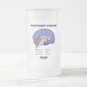 Otillräcklig förvaring inuti (Brain Anatomy Humor) Frostat Ölglas