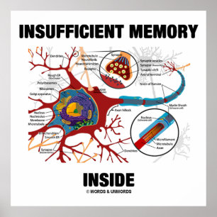 Otillräcklig minnesinsida (Neuron/Synapse) Poster