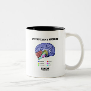 Otillräckligt minne inuti minnet (Anatomiskt hjärn Två-Tonad Mugg