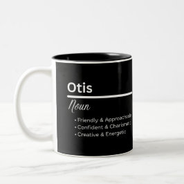 Otis Boy Name Definition Personalized Mug Två-Tonad Mugg
