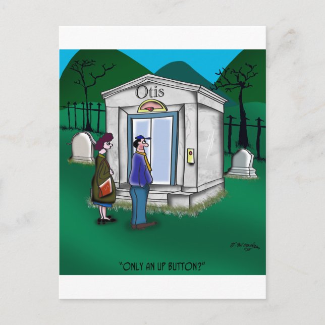 Otis Elevator Mausoleum har endast en upp-knapp Vykort (Framsida)