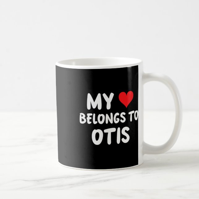 Otis - Mitt hjärta tillhör Otis - Kärlek  Kaffemugg (Höger)