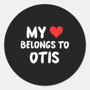 Otis - Mitt hjärta tillhör Otis - Kärlek Runt Klistermärke