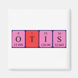 Otis Periodiska magnet bord namn