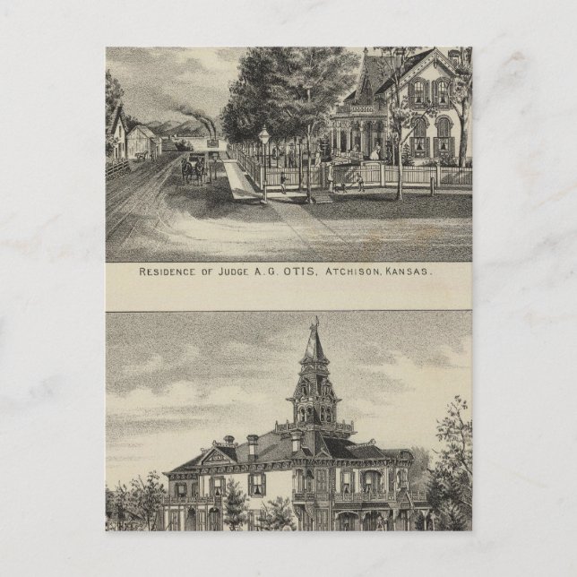 Otis Prisa Villa, Kansas Vykort (Framsida)