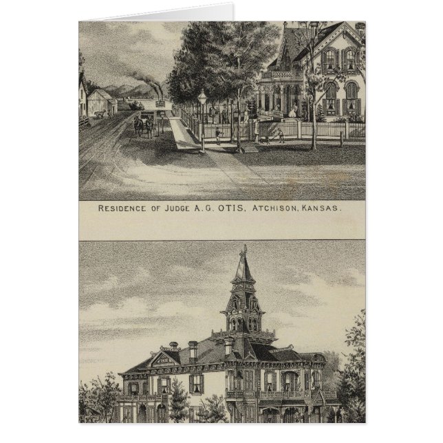 Otis Prisare Villa, Kansas Hälsningskort (Framsidan)