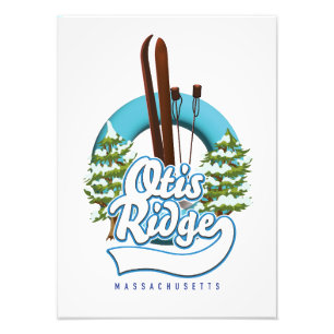 Otis Ridge Massachusetts ski logotyp Fototryck