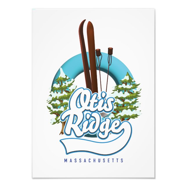 Otis Ridge Massachusetts ski logotyp Fototryck (Framsidan)
