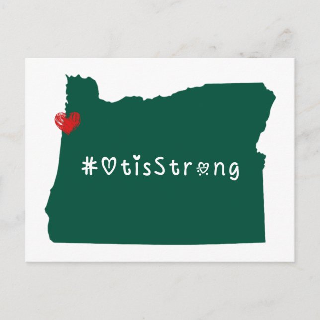 Otis Strong Heart Grönt Vykort (Framsida)