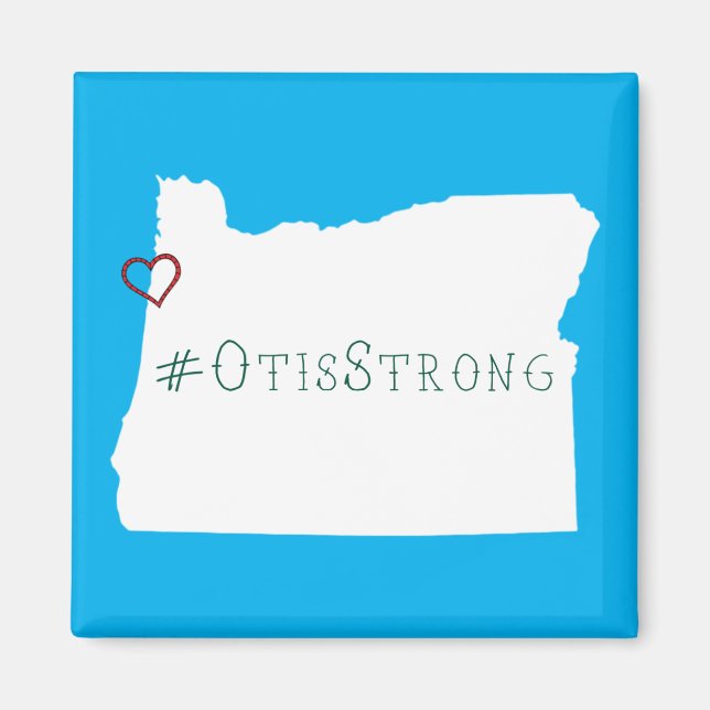 Otis Strong Rope Heart White Magnet (Framsidan)