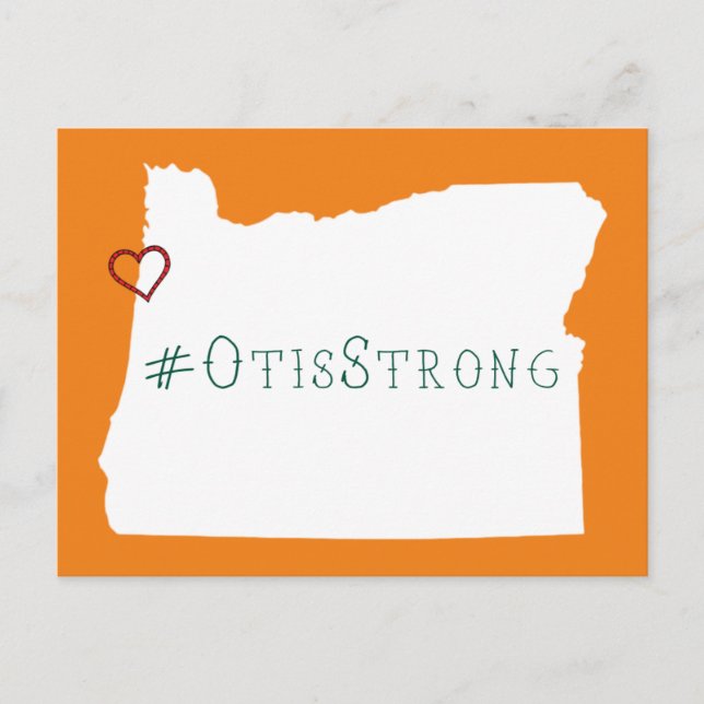 Otis Strong Rope Heart White Vykort (Framsida)