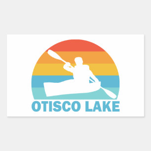 Otisco Lake New York Kayak Rektangulärt Klistermärke