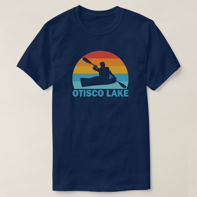 Otisco Lake New York Kayak T Shirt (Design framsida)