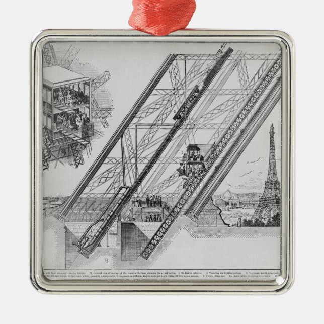 Otishissen i det Eiffel torn Julgransprydnad Metall (Framsidan)