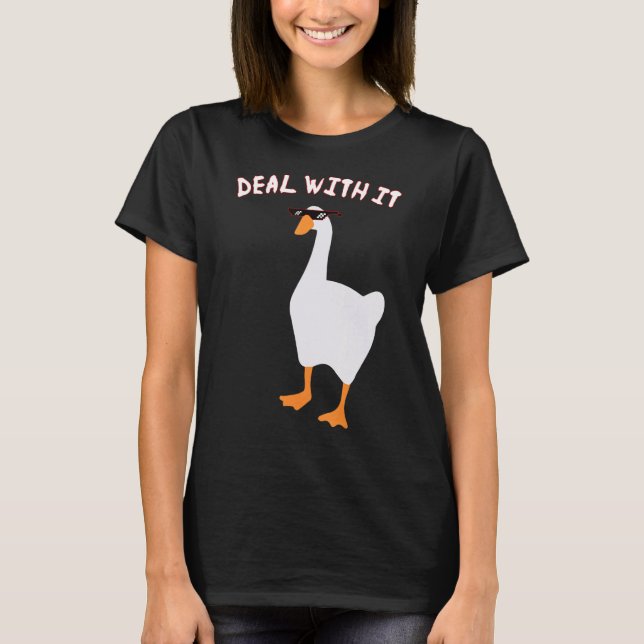 Otitlekad Rollig Gås Spel Meme Hantera Med Det_1 T Shirt (Framsida)