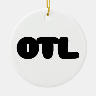 OTL-ansiktsuttryck ~ koreansk slang Julgransprydnad Keramik
