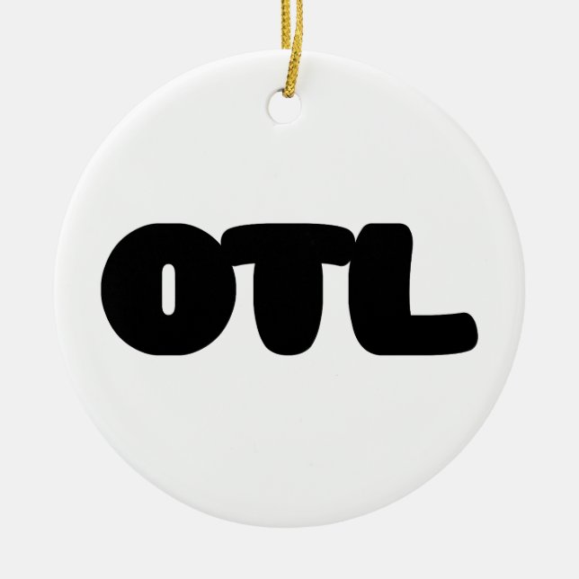 OTL-ansiktsuttryck ~ koreansk slang Julgransprydnad Keramik (Framsidan)