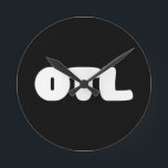 OTL Emoticon ~ Korean Slang Rund Klocka<br><div class="desc">On your knees.

Globe Trotters specialises in idiosyncratic imagery from around the globe. Here you will find unique Greeting Cards,  Postcards,  Posters,  Mousepads and more.</div>
