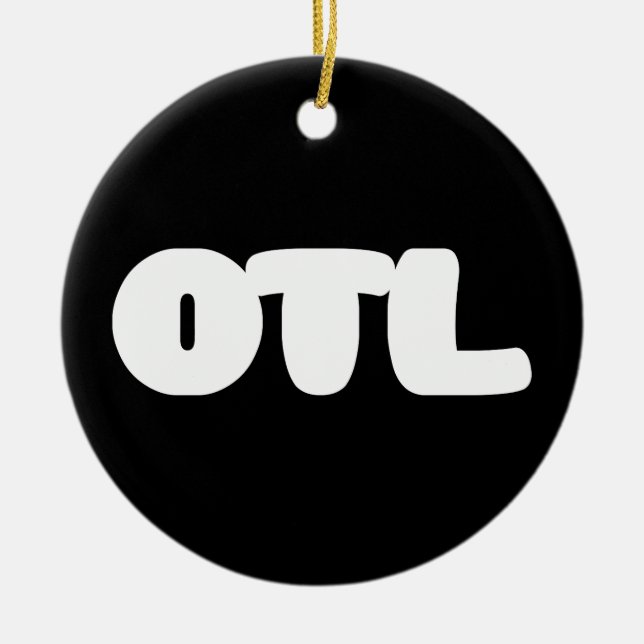 OTL Emoticon ~ Koreansk slang Julgransprydnad Keramik (Framsidan)