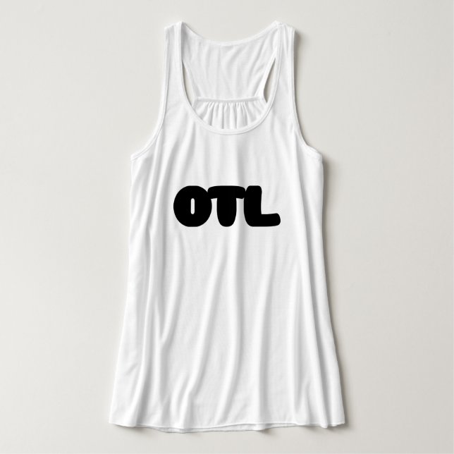 OTL Emoticon ~ Koreansk slang Linne Med Racerback (Design framsida)