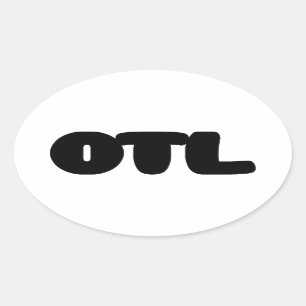 OTL Emoticon ~ Koreansk slang Ovalt Klistermärke