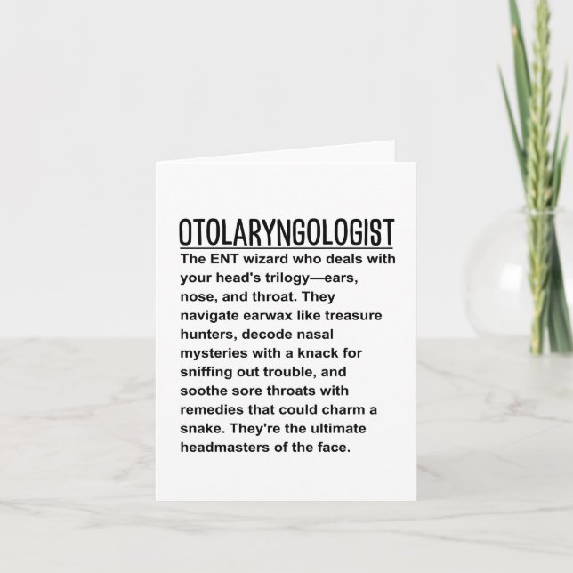 Otolaryngolog Kort (Framsida)