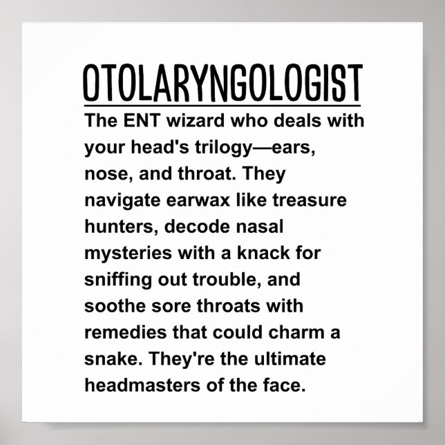 Otolaryngolog Poster (Framsidan)