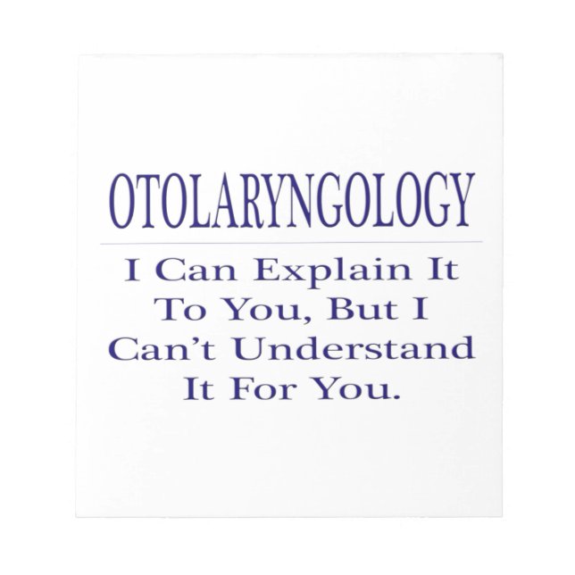 Otolaryngologi ... Förklara ej Anteckningsblock (Framsida)