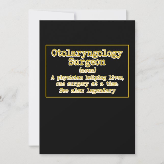 Otolaryngologi Surgeon Surgery Medical Doktor Grap Tack Kort (Framsida)