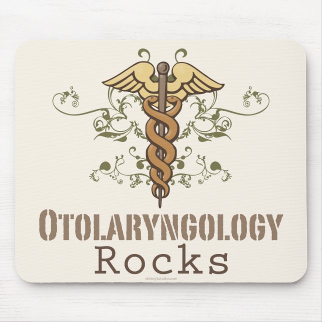 Otolaryngology vaggar caduceusen Mousepad Musmatta (Framsidan)