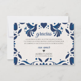 Otomi Blue Floral Elegant Fiesta Spanish Wedding Tack Kort