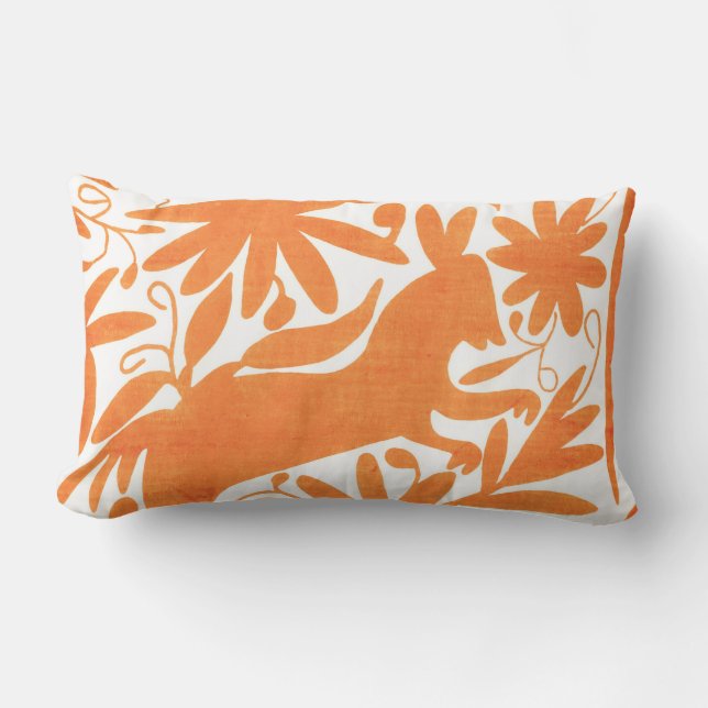 Otomi donkey, Hermes Orange Lumbarkudde (Framsida)