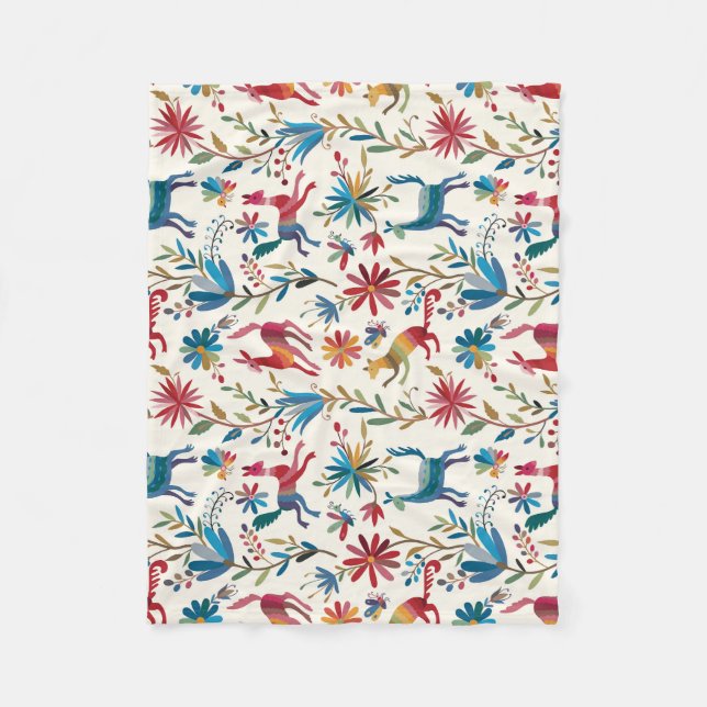 Otomi-inspirerad design fleecefilt (Framsidan)