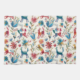 Otomi-inspirerad design kökshandduk