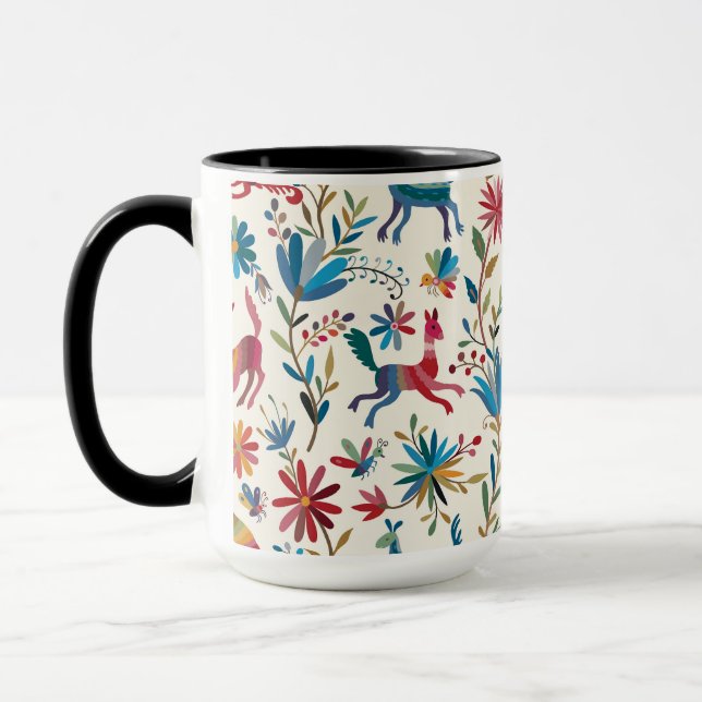 Otomi-inspirerad design mugg (Vänster)
