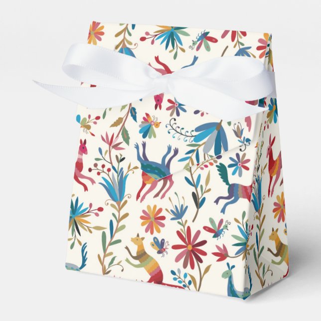 Otomi-inspirerad design presentaskar (Framsidan Sidan)