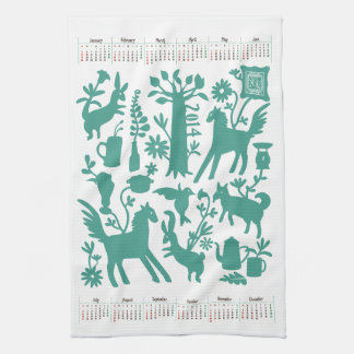 Otomi kökshandduk med 2014 japanska kalender 2