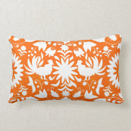 Otomi tryck-, orange- & vitBoho dekorativ kudde