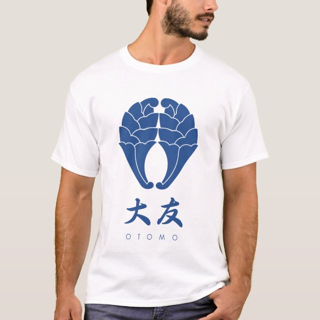 Otomo Klan kamon med klan namn T Shirt (Framsida)