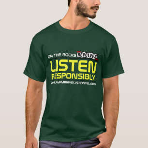 OTR-revolveren radiosände LYSSNAR ANSVARIGT T-shirt