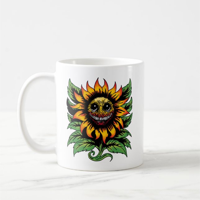 Otrevlig solros kaffemugg (Vänster)