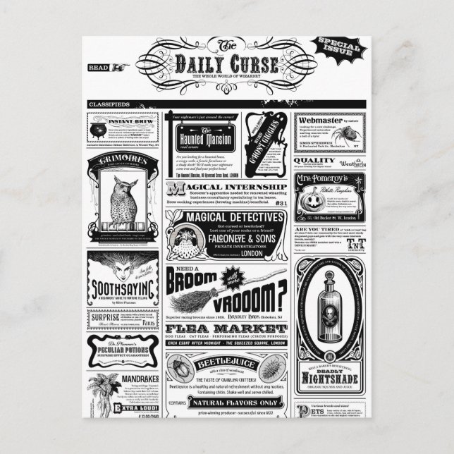 otrevlig tidning vykort (Framsida)