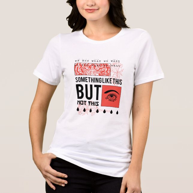 OTROLIG BLOMMA OCH ÖGON DESIGN T SHIRT (Framsida)