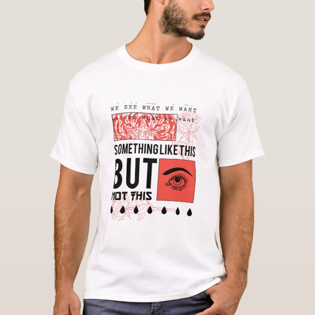 OTROLIG BLOMMA OCH ÖGON DESIGN T SHIRT (Framsida)